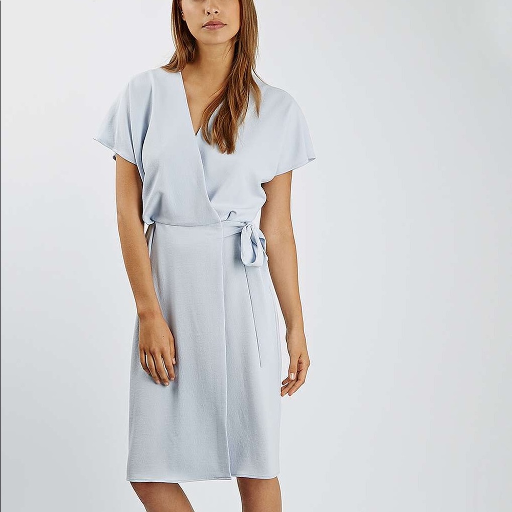 NWT Top Shop Crape Wrap Dress
